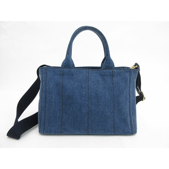 Prada Bag Blue Kanapa 2WAY Denim - Picture 1 of 9